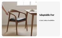 U-Shaped Rearrest Chair Minimalist and Design Upholstered Side Chair Sturdy Frame Ergonomic Rearing Fand Teahouse Lounge Room,