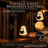 Ghost Bookshelf Lantern Halloween Decorative Night Light