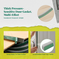 Gray soundproof door strip, easy install