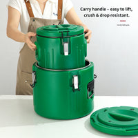Lianshang Plastic Insulated Bucket Set with Lids (Orange, 4 Pieces)