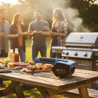 Electric Grill Brush Portable Powered Grill Scrubber Single-Key Startup