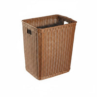 Square Woven Basket Reinforced Edges Deep Storage Basket Open & Household Organizer