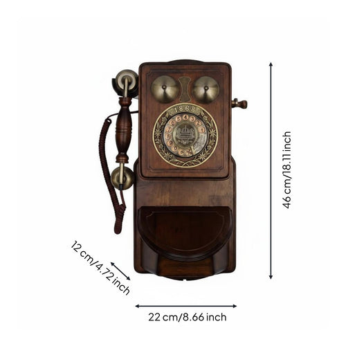 Rotary Wall Phone Corded Antique Wall Telephone No Batteries Needed