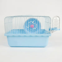 Hamster Cage and Travel Carrier, Single-Tier Small Animal Enclosure with Handle for Outdoor Travel, Small Hamster Cage