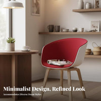 Single Paddinged Seat Modern and Aesthetic Upholstered Shell Chair Soft Upholstery Breathable Textile for Homeowners