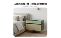 Rattan Drawer End Table Nordic Design Nightstand Mid-Centuryperiod Modern Sturdy Construction for Interior Designers, Renters