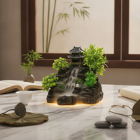 Aquatic Aquarium Waterfall Decoration Realistic Mountain Waterfall Rockery