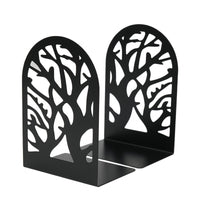 Metal Bookend Pair Matte Finish Tree Cutout Bookend Sturdy Metal Bookends