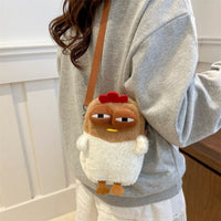 Faux Faux Hair Chicken Handbag Cute Chicken Bag Cartoon Cuddly Bag Quirky for Women