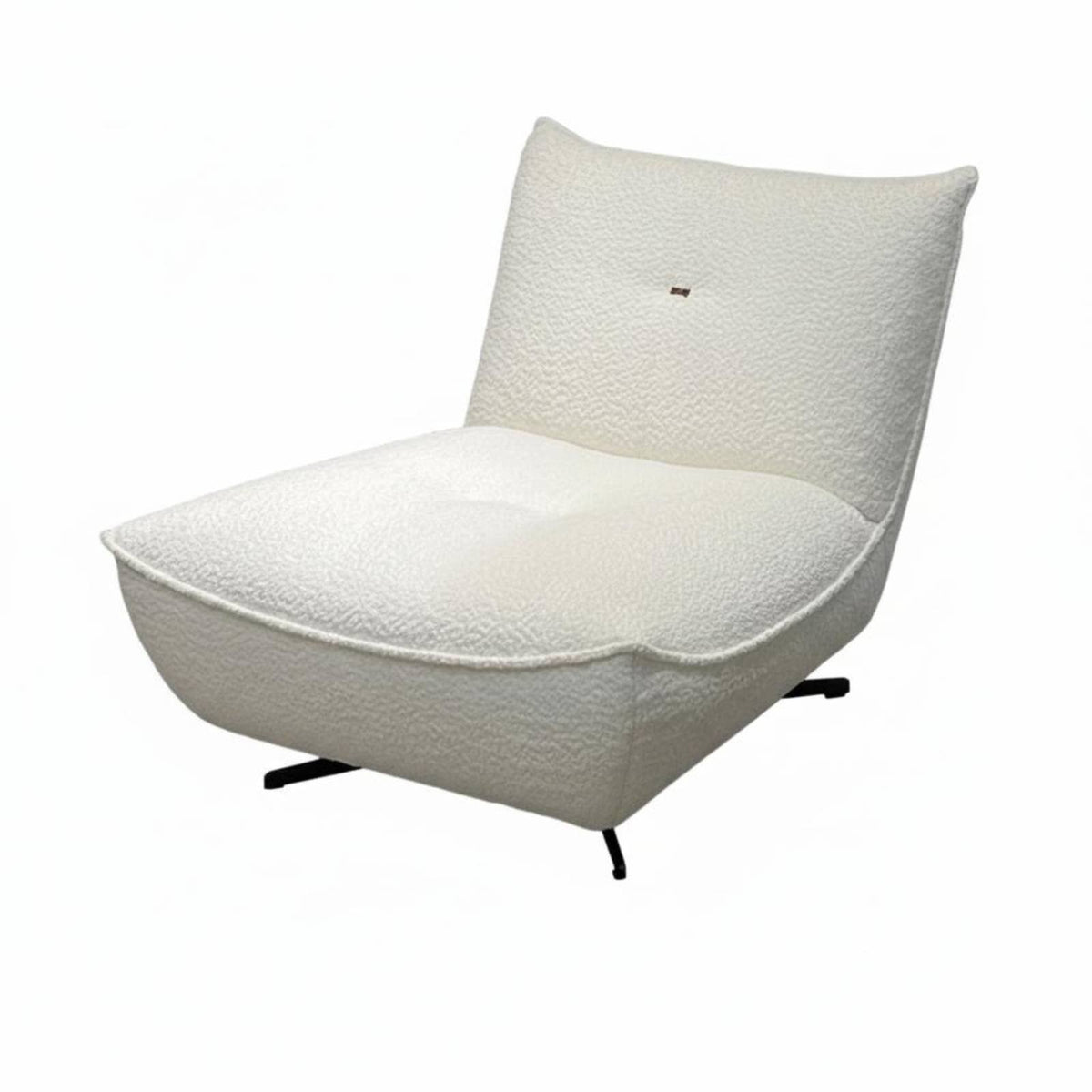 Oversized Rotating Single Sofa Soft Puff Design Statement Armchair Modern Artistic Look Ergonomic Comfort for Readers, Adults