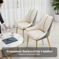 Upholstered Side Chair with Metal Legs Modern Minimalist Design Dining Seating Sturdy Construction Easy to Clean for Living Room