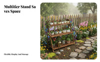 Foldable Lattice Rack Installationno-assembly Tiered Plant Holder Easy Assembly Multi-Tier Design for beyonddoor, Patio, Indoor