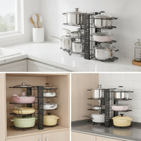 Pot and Pan Organizer Carbon Steel Pots and Pans Organizer Long-Lasting