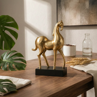 Abstract Horse Sculpture Detailed Sculpting Horse Sculpture Sleek Finish for Entryway, Bookshelf, Desk