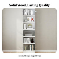 Standing Beverage Cabinet Solid Wood Construction Floor Standing Storage Unit Large Capacity Modern Display Hutch for Collectors, Homeowners, Home Bar