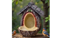 Tree Log Bird Feeder Weather Resistant Resin Wild Bird Feeder Weatherproof
