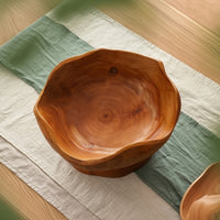 Fruit Bowl Rustic Fruit Bowl with Pedestal Base Sculptural for Dining Room