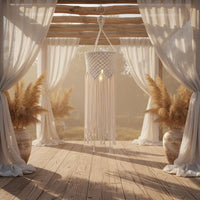 Boho Hanging Lamp Shade Handmade Macrame Lamp Shade Decorative for Living Room