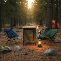 Aluminum Camping Table Multifunctional Folding Camp Cabinet Quick Setup
