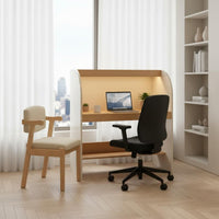 Built-in LED Light Student Study Carrel Focus-Enhancing Design Library Carrel Desk Modular and Combinable Privacy Cubicle Desk Integrated Storage Shelf for Students, Dorm Room