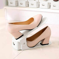 Double Deck Shoe Holder Space Saver Shoe Rack Easy Access for Entryway