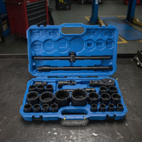 Heavy-Duty Socket Wrench Kit High-Rotational Force Socket Set with Case Matte-Black Wrenches Portable for Garage