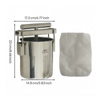 Detachable Manual Food Press Multi-Functional Stainless Steel Food Press Rust-Resistant Manual Vegetable Press Dishwasher Safe for Home Cooks