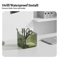 Clear Partitioned Container adaptable Desktop Organizer Space-Saving