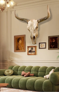 Vintage Resin Yak Head Wall Hanging Decor for Living Room