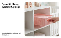 Lidded Woven-Pattern Box adaptable Storage Container Decorative for Students