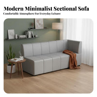 Modern Professional Appearance Long Office Sofa Long-Lasting and Wear-Resistant Commercial Lounge Sofa Easy to Clean Reception Area Booth Seating Tech Material Upholstery for Customers, Patients, Interior Designers, Training Center, Beauty Salon