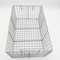 Kitchen Storage & Organisation Baskets for Shelves with Handle, Premium 304 Stainless Steel Wire Design for Retailers and Cupboards