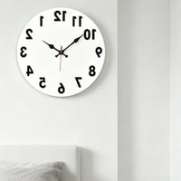 Counterclockwise Timepiece Decorative Counterclockwise Clock Unique Gift Home Decor for Living Room, Office