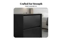 Modern Design Nightstand with Drawers Space-Saving 2-Drawer End Table Minimalist Design Bedroom Furniture Narrow Profile for Apartment Dwellers, Homeowners, Small Areas, Living Room, College Dorm, Entryway