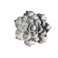 Silver Lotus Candle Holder Vintage Resin Flower Candle Holder for Tabletop