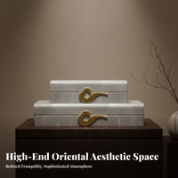 3 Pieces Vase and Sculpture set of three New Chinese aesthetic decorative piece Set for Living Room