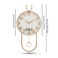 Wall Clock with Calendar Easy to Read Round Wall Clock Modern for Living Room