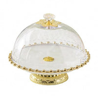 Transparent Dome Cake Stand Round Domed Dessert Display High Clearness Serving Platter for Afternoon Tea