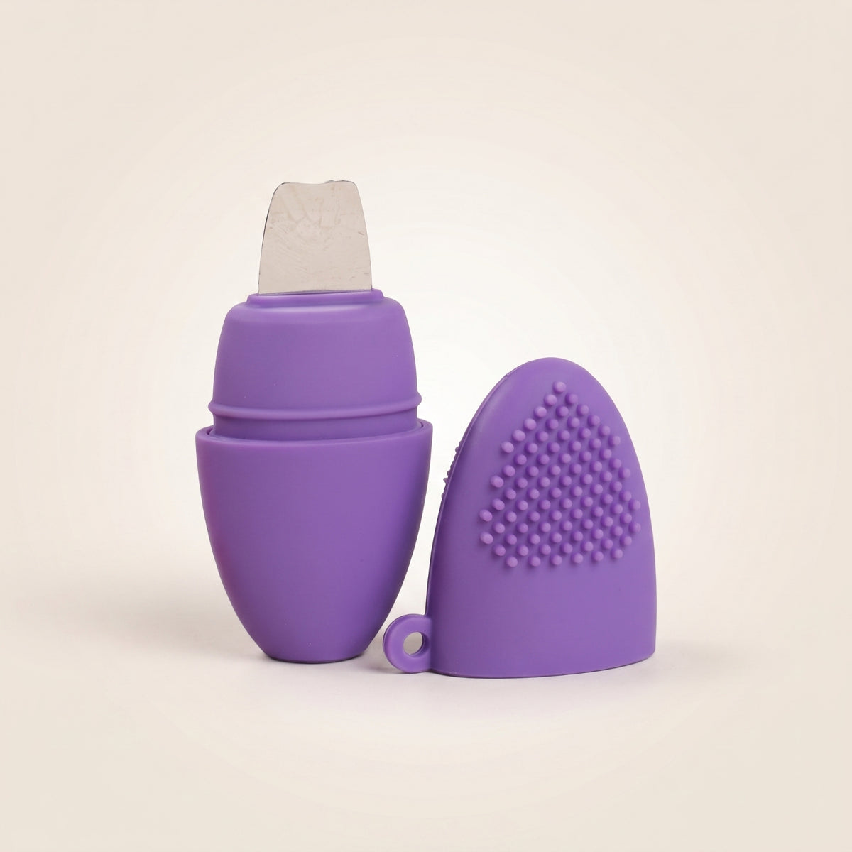 Double-Sided Blackhead Scraper with Cover Easy to Clean Blackhead Scraper Soft Pore Cleaning Tool Handheld for Daily Skin Maintenance Routine, Travel
