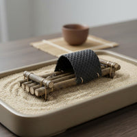 4 Pieces Mini Fishing Village Model Handmade Look Decor Piece Display Prop