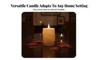 Spooky Skull Candle | Warm Eerie Glow, LED Candle with artificial wick, for spooky venues