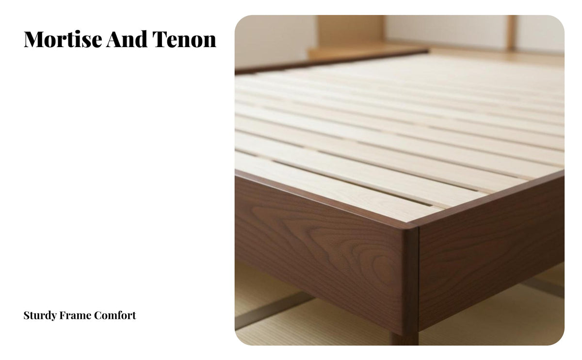 Floating Bed Frame Headboard-Less Bedroom Furniture Low height Mattress Support for partners, Minimalists, Apartment, Guest Room, attic