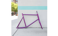 Steel Fixie Frame with Fork Classic Fixed Gear Bike Frameset Minimalist Fixed-Gear Cycle Frame Lightweight for City Riders