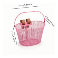 Smooth Handlebar Basket with Straps Removable Bike Basket with Handle Long-Lasting Ergonomic for Toddlers