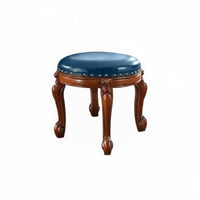 Round Wooden Stool sturdy Wood Round Four-Legged Stool Western design for Bedroom