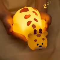 Giraffe Night Light Tap Control Rechargeable Bedside Lamp Timer Function