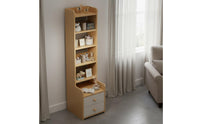 Nightstand Bookshelf Combo Space Saving Design Tall Nightstand Bookshelf