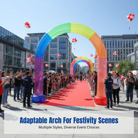 Large Custom Rainbow Inflatable Arch, Lighted PVC Airtight Square Archway, Outdoor Event, Festive