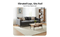 Light Luxury design3Seater Sofa Down-Filled pads 3-Seater Upholstered Sofa High-Leg living room design Room Seating Comfortable for Small Apartment Dwellers, Families, residents, Lounge Area, Office, Bedroom