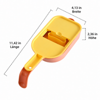 Vegetable slicer stainless steel blades, mandoline vegetable slicer with 5 blades, onion chopper with container, 10.5x29.5cm for salads